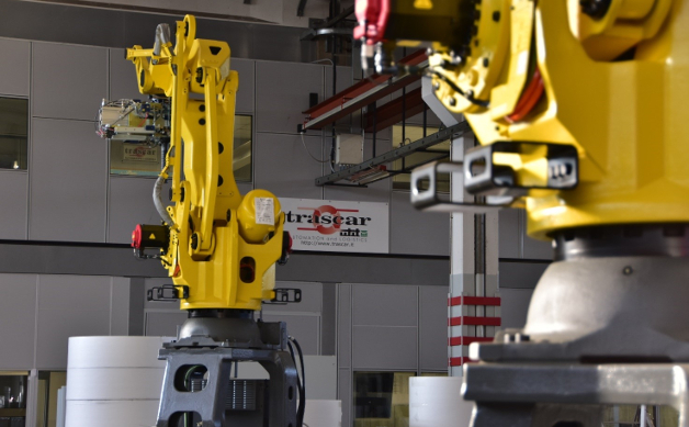 Trascar consegna in Cina un impianto robotizzato per la movimentazione ed il confezionamento di bobine di non tessuto