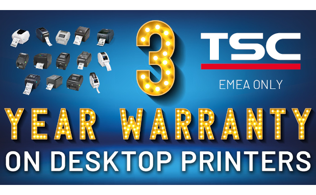 TSC Auto ID annuncia 3 anni di garanzia sulle stampanti desktop 